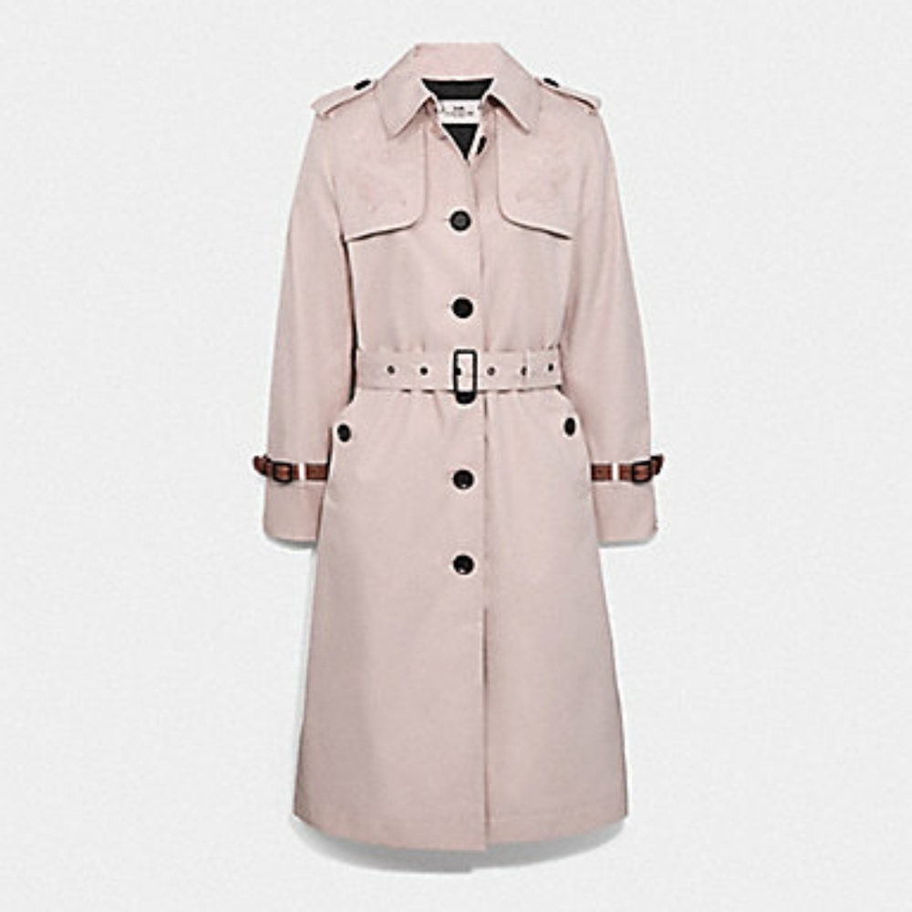 Coach embroidered trench